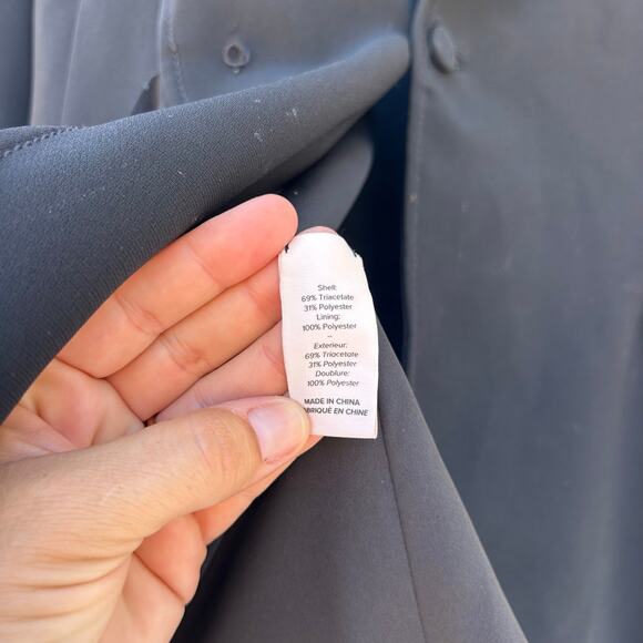 Cinq A Sept Wrap Tie Blazer Jacket Black Large 5 a 7 Business Work Formal Dressy - Picture 8 of 8